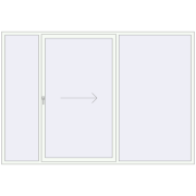 PATIO DOOR REHAU BRILLANT DESIGN 2900x2000 mm RAL 9016 Traffic white two-sided