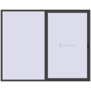 Sliding patio doors 3000x2400 mm REHAU GENEO HST BASALT_GREY two-sided
