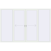 PATIO DOOR REHAU SYNEGO 3300x2200 mm ANTHRACITE_GREY_STRUKTURAL external