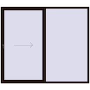 REHAU GENEO HST 2600x2250 mm BLACK_BROWN two-sided