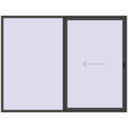 PATIO DOOR REHAU BRILLANT DESIGN 3000x2300 mm BASALT_GREY two-sided