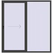 Sliding patio doors 2100x2200 mm PATIO DOOR REHAU SYNEGO BASALT_GREY two-sided