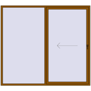REHAU SYNEGO SLIDE 2400x2150 mm GOLDEN OAK two-sided