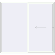 REHAU GENEO HST 2700x2560 mm RAL 9016 Traffic white two-sided