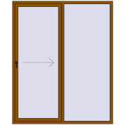 Przesuwane drzwi tarasowe 1800x2200 mm PATIO DOOR REHAU BRILLANT DESIGN GOLDEN OAK dwustronny