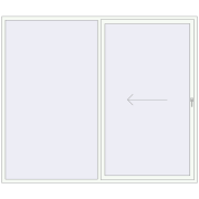 PATIO DOOR REHAU BRILLANT DESIGN 2700x2300 mm RAL 9016 Traffic white two-sided
