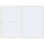 Sliding patio doors 2800x2100 mm REHAU SYNEGO SLIDE RAL 9016 Traffic white two-sided