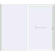 Sliding patio doors 2500x2200 mm PATIO DOOR REHAU BRILLANT DESIGN RAL 9016 Traffic white two-sided