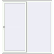 Przesuwane drzwi tarasowe 1800x1900 mm PATIO DOOR REHAU BRILLANT DESIGN