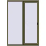 Przesuwane drzwi tarasowe 1500x2100 mm REHAU SYNEGO SLIDE QUARTZ_GREY dwustronny
