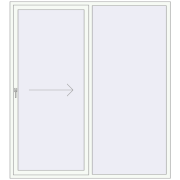 PATIO DOOR REHAU BRILLANT DESIGN 2000x2200 mm RAL 9016 Traffic white two-sided