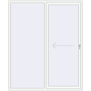 REHAU SYNEGO SLIDE 1900x2300 mm GOLDEN OAK external
