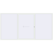 Przesuwane drzwi tarasowe 4500x2300 mm PATIO DOOR REHAU SYNEGO RAL 9016 Traffic white dwustronny