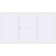 PATIO DOOR REHAU SYNEGO 3900x2200 mm RAL 9016 Traffic white two-sided