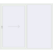 Sliding patio doors 2500x2200 mm REHAU GENEO HST RAL 9016 Traffic white two-sided