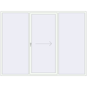 PATIO DOOR REHAU BRILLANT DESIGN 2900x2190 mm RAL 9016 Traffic white two-sided