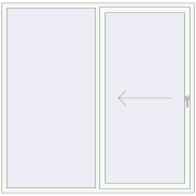 Przesuwane drzwi tarasowe 2030x1970 mm PATIO DOOR REHAU BRILLANT DESIGN RAL 9016 Traffic white dwustronny