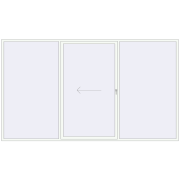 Sliding patio doors 4000x2300 mm PATIO DOOR REHAU SYNEGO RAL 9016 Traffic white two-sided