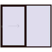 PATIO DOOR REHAU BRILLANT DESIGN 2500x2100 mm CHOCOLATE_BROWN two-sided