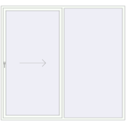 REHAU GENEO HST 2600x2400 mm RAL 9016 Traffic white two-sided