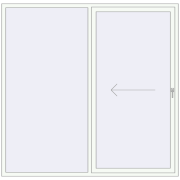 Sliding patio doors 2160x2150 mm REHAU SYNEGO SLIDE RAL 9016 Traffic white two-sided