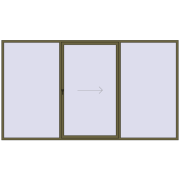 PATIO DOOR REHAU SYNEGO 3900x2200 mm QUARTZ_GREY dwustronny