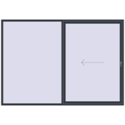 Przesuwane drzwi tarasowe 3000x2100 mm REHAU GENEO HST ANTHRACITE_GREY_STRUKTURAL dwustronny