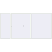 PATIO DOOR REHAU BRILLANT DESIGN 4500x2300 mm RAL 9016 Traffic white two-sided