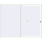 PATIO DOOR REHAU SYNEGO 2700x2200 mm RAL 9016 Traffic white two-sided