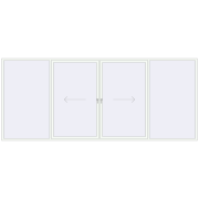 PATIO DOOR REHAU BRILLANT DESIGN 5000x2100 mm RAL 9016 Traffic white dwustronny