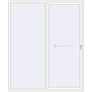 Przesuwane drzwi tarasowe 2000x2400 mm REHAU GENEO HST RAL 9016 Traffic white dwustronny