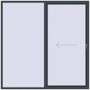 REHAU SYNEGO SLIDE 2400x2400 mm ANTHRACITE_GREY_STRUKTURAL two-sided