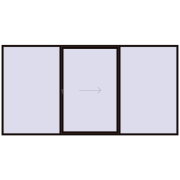 PATIO DOOR REHAU BRILLANT DESIGN 4500x2300 mm BLACK_BROWN two-sided