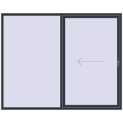 Przesuwane drzwi tarasowe 2450x2006 mm PATIO DOOR REHAU BRILLANT DESIGN ANTHRACITE_GREY_STRUKTURAL dwustronny