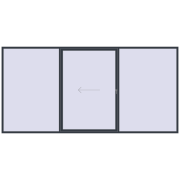 PATIO DOOR REHAU BRILLANT DESIGN 4500x2200 mm ANTHRACITE_GREY_STRUKTURAL two-sided