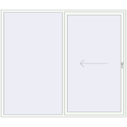 Sliding patio doors 2500x2150 mm REHAU SYNEGO SLIDE RAL 9016 Traffic white two-sided