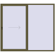 REHAU SYNEGO SLIDE 2500x2200 mm QUARTZ_GREY two-sided