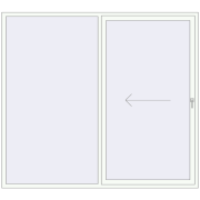 REHAU SYNEGO SLIDE 2400x2150 mm RAL 9016 Traffic white two-sided