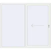 Przesuwane drzwi tarasowe 2200x1950 mm PATIO DOOR REHAU BRILLANT DESIGN RAL 9016 Traffic white dwustronny