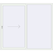 PATIO DOOR REHAU BRILLANT DESIGN 2300x2050 mm RAL 9016 Traffic white two-sided