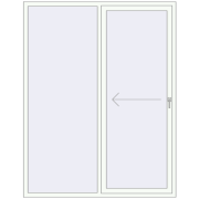 REHAU SYNEGO SLIDE 1700x2200 mm RAL 9016 Traffic white two-sided