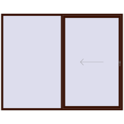 Przesuwane drzwi tarasowe 2900x2300 mm PATIO DOOR REHAU BRILLANT DESIGN BLACK_CHERRY dwustronny