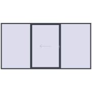PATIO DOOR REHAU SYNEGO 4500x2300 mm ANTHRACITE_GREY_STRUKTURAL two-sided