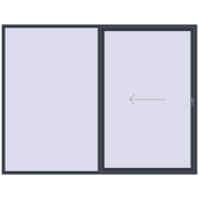 PATIO DOOR REHAU SYNEGO 2970x2290 mm ANTHRACITE_GREY_STRUKTURAL two-sided