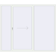 PATIO DOOR REHAU BRILLANT DESIGN 2700x2300 mm RAL 9016 Traffic white two-sided
