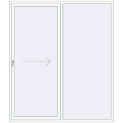 REHAU SYNEGO SLIDE 2000x2300 mm RAL 9016 Traffic white two-sided