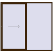 REHAU SYNEGO SLIDE 2500x2330 mm DARK_OAK two-sided