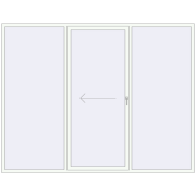 PATIO DOOR REHAU SYNEGO 2970x2300 mm RAL 9016 Traffic white two-sided