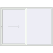 PATIO DOOR REHAU SYNEGO 2600x1900 mm RAL 9016 Traffic white dwustronny