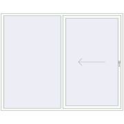 PATIO DOOR REHAU BRILLANT DESIGN 2450x2000 mm RAL 9016 Traffic white two-sided